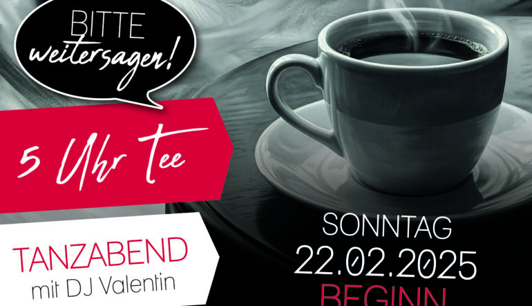 5 Uhr Tee - Bewegter Abend mit Musik